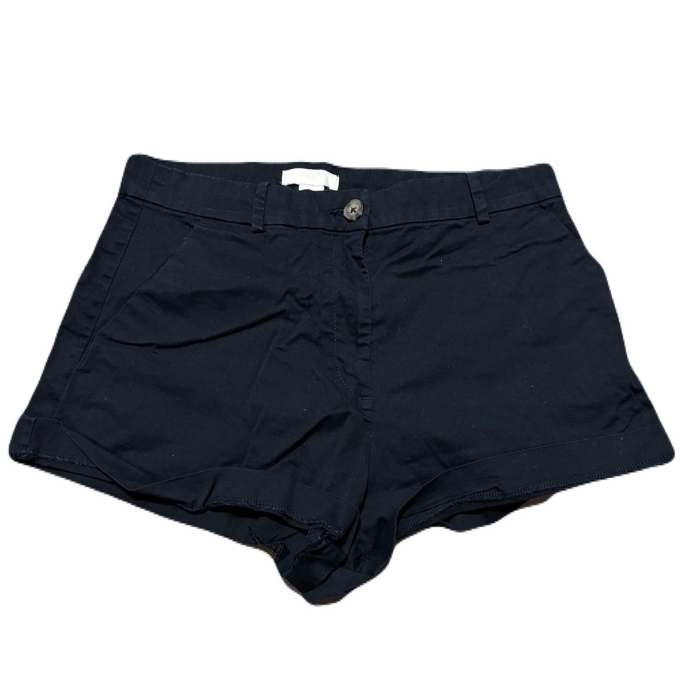 H&M Women's Black Cotton Blend Shorts